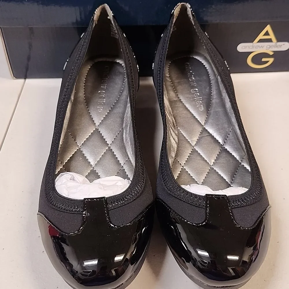 Andrew Geller Quinese Women's 8 Patent Leather Wedge - New